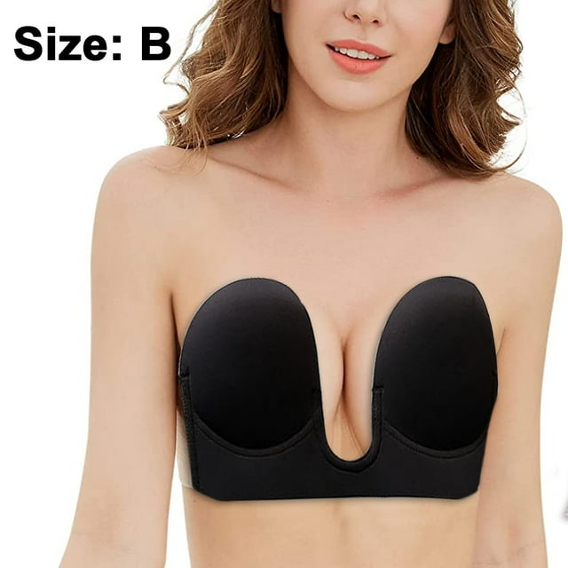 Soutien-gorge Rehausseur Sans Bretelles Adhésif Invisible Dos Nu Plongeant Réutilisable Magique pour Femmes