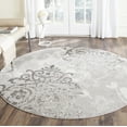 thumbnail image 1 of Safavieh Adirondack Collection ADR114B Floral Glam Damask Distressed Non-Shedding Stain Resistant Living Room Bedroom Area Rug, 10' x 10' Round, Silver / Ivory, 1 of 5