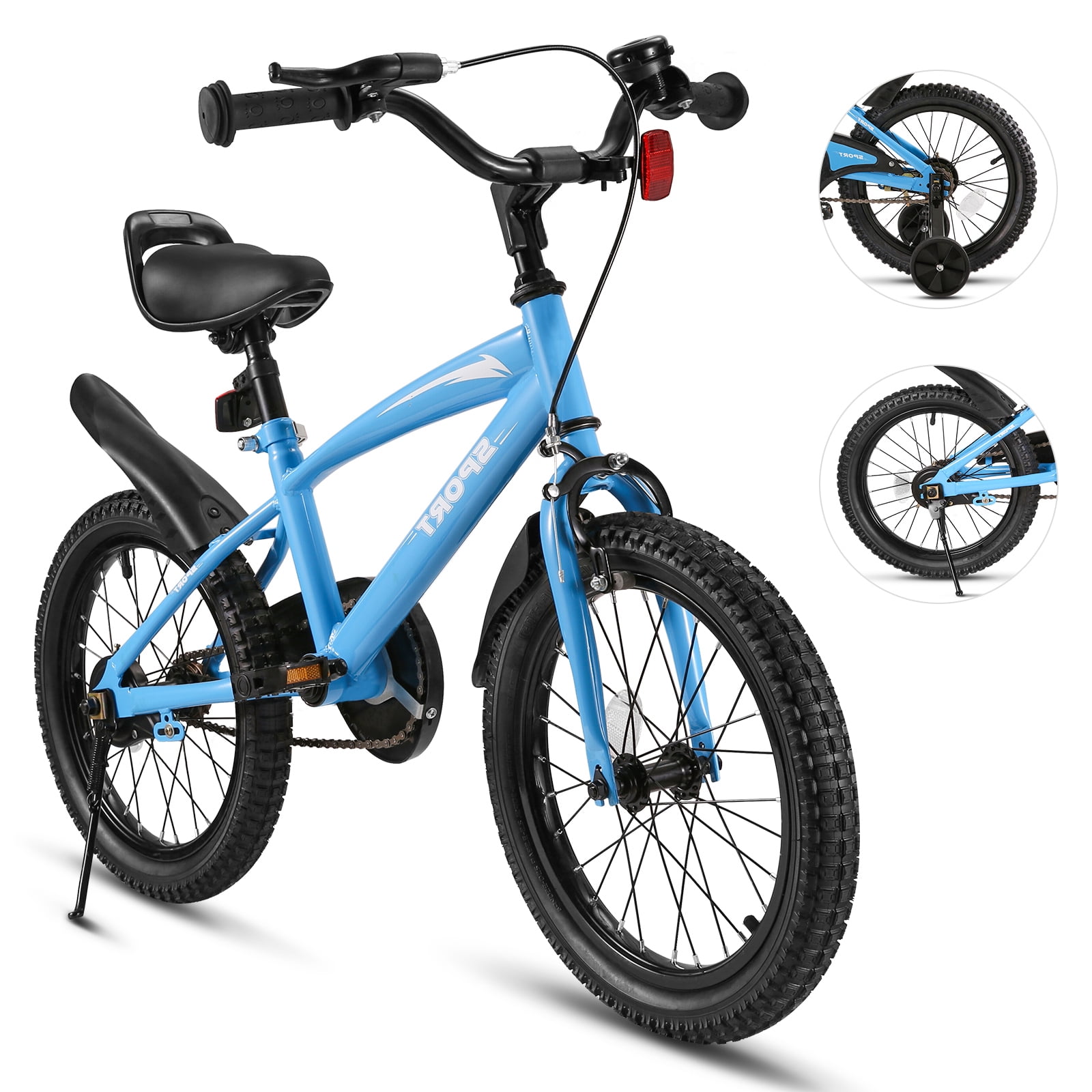 16 Inch Kids Bike Girls and Boys Blue Kid Bicycle for Age 4-8