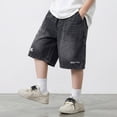 thumbnail image 4 of Gaexia Boy's Jorts Baggy Jeans Shorts Straight Leg Casual Denim Shorts with Pockets, 4 of 7
