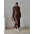 thumbnail image 2 of Chaqueta ajustada de cintura alta con solapa para mujer, abrigo de manga larga con botones de Color liso, moda urbana, novedad de 2024, 2 of 5