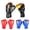 Black, variant on Children Boxing Gloves Kids Unisex PU Fire Flame Printed Fight Match Hand Protector Fitness Sanda Sportswear Entertainment Show Accessories