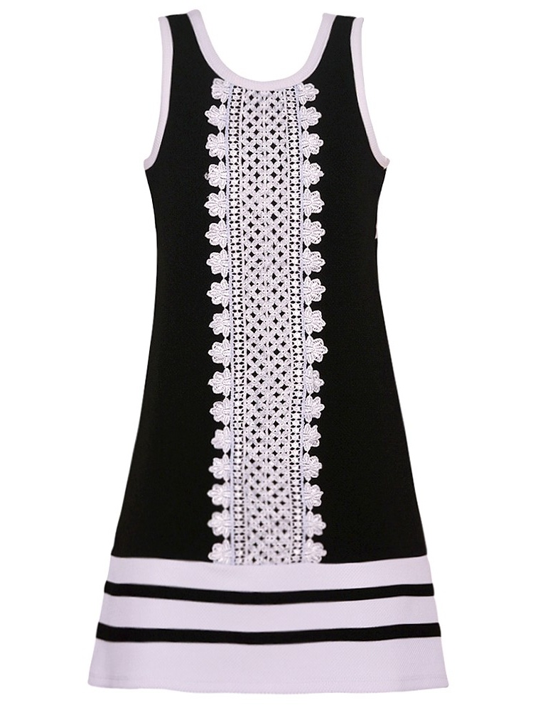 bonnie jean black and white dress