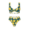 thumbnail image 4 of Daiia Lemon Women's Bikini Set Two Piece Swimsuit High Waisted Bikini Adjustable Straps Bikini Perfect for Beach, Pool, and Summer Vacation-Small, 4 of 9