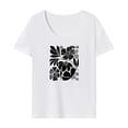 thumbnail image 1 of Camiseta para mujer Ropa deportiva de verano Camisa con cuello redondo para viajes en la playa Trabajo Compras M, 1 of 7