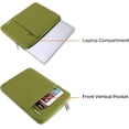 thumbnail image 4 of Mosiso Polyester Vertical Style Water Repellent Laptop Sleeve Case Bag Cover with Pocket for 15-15.6 inch Notebook, MacBook Pro 16 inch M4 M3 M2 M1 2024-2019, Chartreuse, 4 of 5