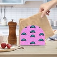 thumbnail image 6 of Napkin Holder Rainbow Raindrops on Pink Thick U Shape Acrylic Non Slip Space Saving for Kitchen, 6 of 9