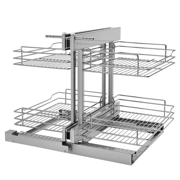 Rev-A-Shelf Chrome 2-Tier Wire Optimizer for 18" Blind Corner Cabinet Openings, 5PSP-18-CR