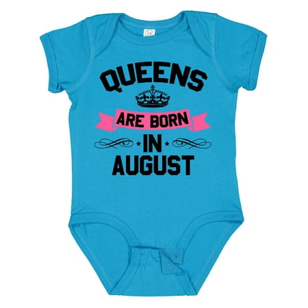 

Inktastic Queens Are Born in August Gift Baby Boy or Baby Girl Bodysuit