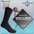 thumbnail image 2 of Yacht & Smith Mens Wholesale Bulk Cotton Socks, Athletic Sport Socks Shoe Size 10-13 (48 Pairs Black), 2 of 7