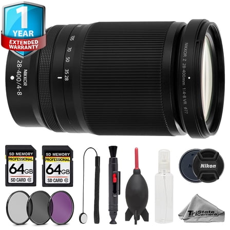 Nikon NIKKOR Z 28-400mm f/4-8 VR Lens - 10pc 128GB Memory Bundle   1Yr Warranty