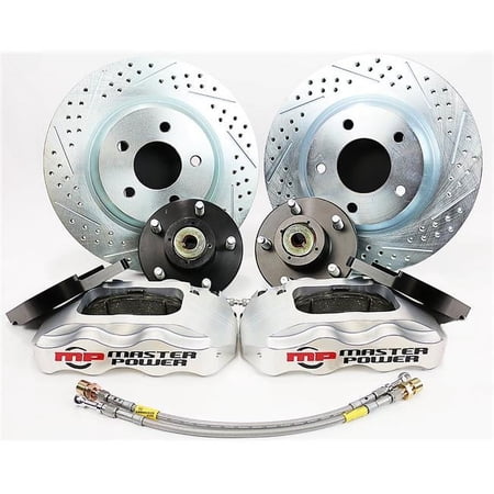 Master Power Brakes DB4749B Front Wheel Kit with Includes Dropped Spindles & Abs Brakes for 1991-2004 S-10 Pickup 2WD