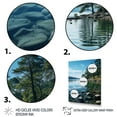 thumbnail image 3 of Designart "Reflections of Serenity Tranquil Blue River I" Landscape & Nature Floater Framed Wall Art Living Room, 3 of 7