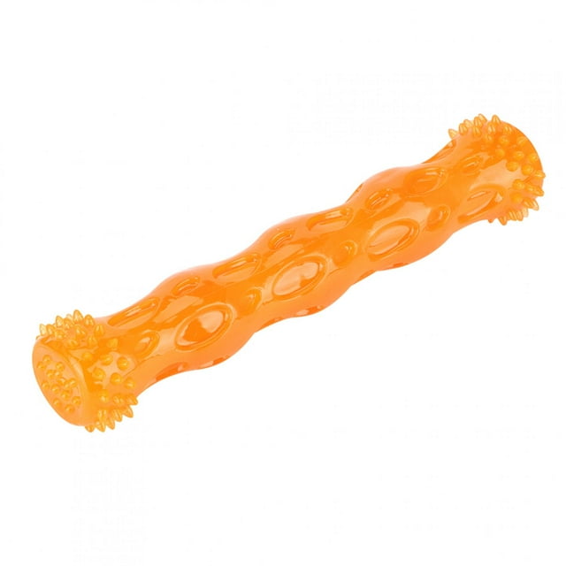 Juguete de limpieza de dientes molares para mascotas, resistente a las mordeduras, seguro, no tóxico, de silicona, para perros y gatos (naranja L)