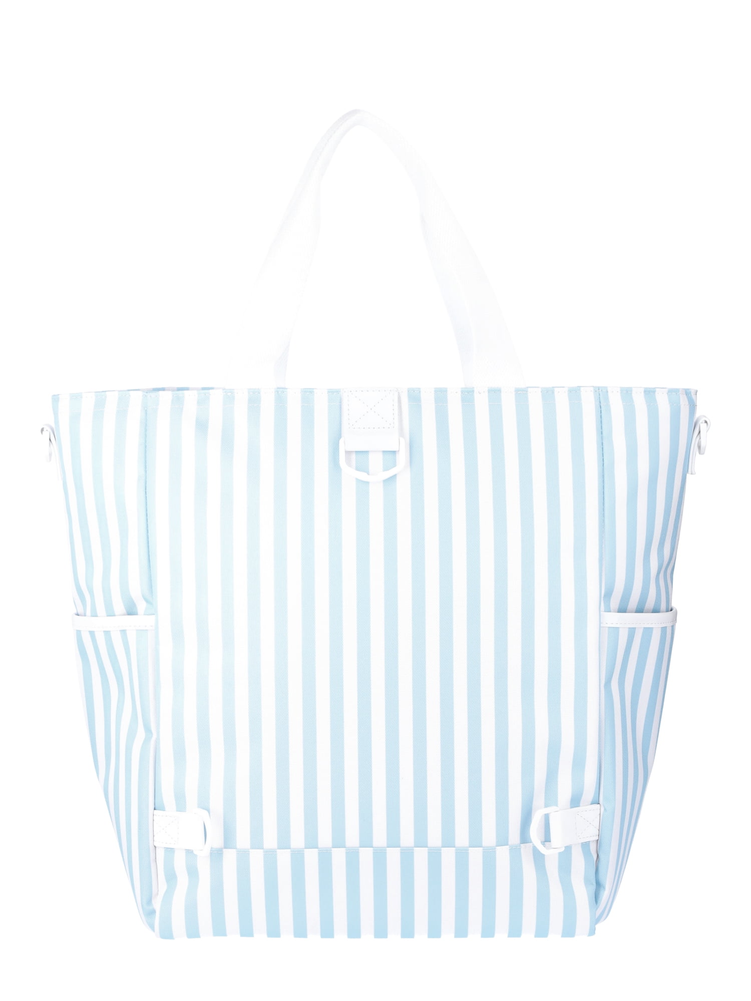 No Boundaries Beach Cooler Tote Bag, Blue Stripe, Women’s