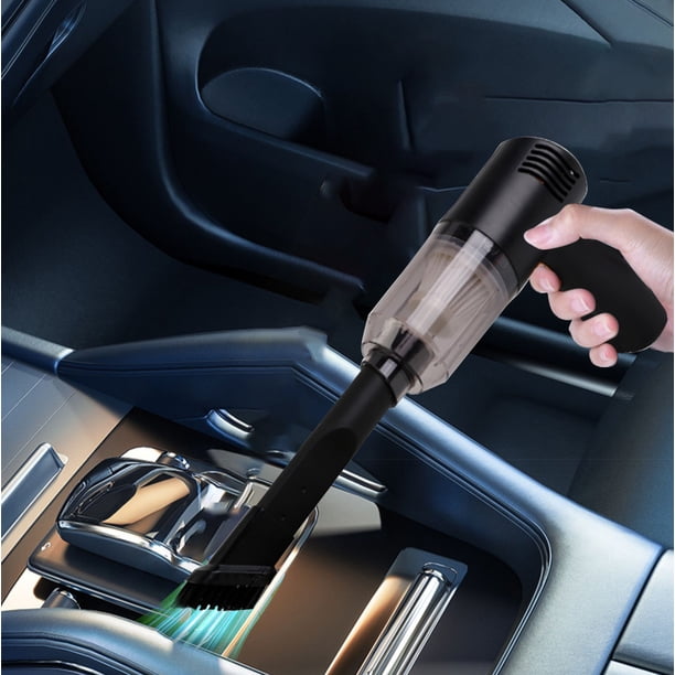 Ganfancp Aspirador de Mano para Coche, Aspirador Pequeño para Coche de 120W de Potente Succión, Mini Aspirador Portátil con Usb para Quitar El Polvo Artículos En Liquidación 1X Aspirador, 1X Varilla,