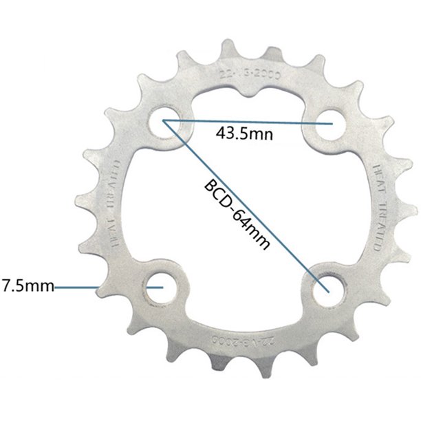 Bike Crankset Bicycle Chainring 7/8/9 Speed 22T BCD 64mm Repair Chain
