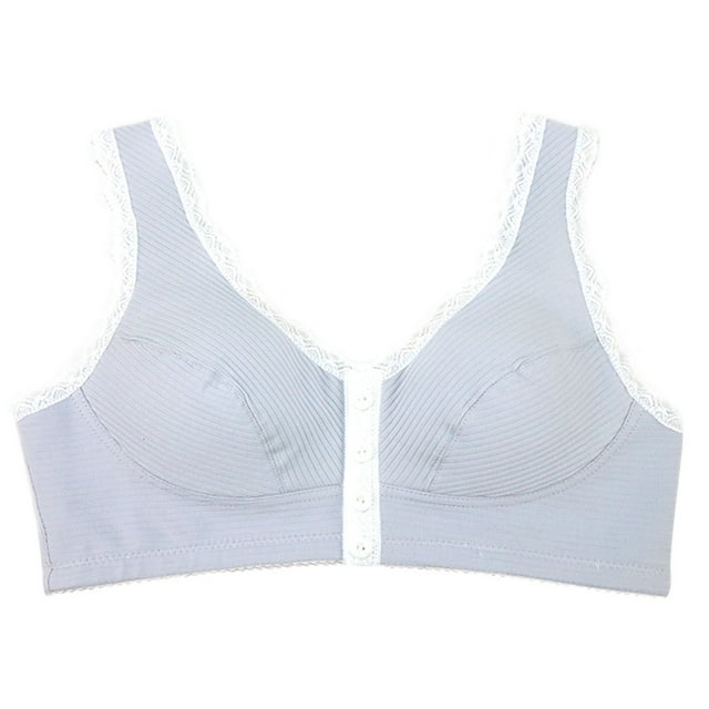 Aayomet Soutiens-Gorges Légers pour Femmes Dentelle Brodée sous-Vêtements Rassemblés Soutien-Gorge en Coton Fin Sans Armature (Gris, 40)
