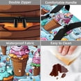 thumbnail image 4 of Ice Cream Double Layered Insulated Lunch Bag with Two Compartments for Cold and Hot Food Storage - Large Capacity Refrigerated Meal Bag for Hand Carry - 7.1x11.4x16.1 inches, 4 of 6