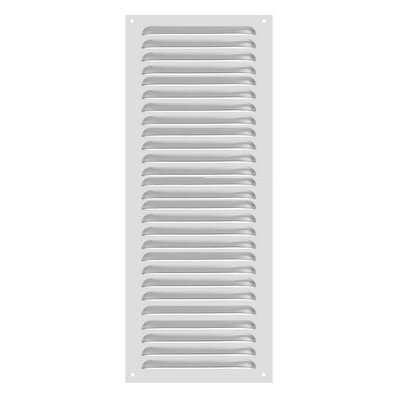 Uxcell 8 x 20 Inch Aluminum Vent Cover, Air Grille Ventilation Cover HVAC Louvered Grill, Silver Tone