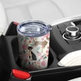 thumbnail image 5 of 20 Oz Chihuahua and Flower Florals Coffee Tumbler Double Wall Insulated Stainless Steel Water Bottle | Metal Reusable Thermoses Flask with Cup Cap | Leak & Sweat Proof with Anti-Dust Lid, 5 of 7
