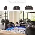 thumbnail image 6 of Ashley Furniture Fyne-Dyme Dark Gray Power Reclining Loveseat with Console, 6 of 12