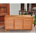 thumbnail image 5 of 4' Squash Brown Rectangular Indoor Home Furniture Cushion Storage Box, 5 of 6