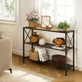 thumbnail image 4 of Industrial Console Table, 3 Tier Entryway Table, Hallway Table, Narrow Sofa Table with Shelves, Entrance Table for Entryway, Living Room, Foyer, Hallway, Office, Rustic Brown&Black, 4 of 19