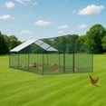 thumbnail image 6 of UBesGoo Heavy Duty Metal Chicken Coop, 20x10ft Walk-in Design with Waterproof Cover & Secure Enclosure, 6 of 8