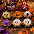 thumbnail image 2 of Halloween Ghost Dumpling Squishy, Dumplings Squishies with Steamer Stress Balls, Stretchy Clear Gel Fidget Sensory Toy, Halloween Birthday Holiday Desk Gift for Kids Adults A11 Random-1PCS, 2 of 8
