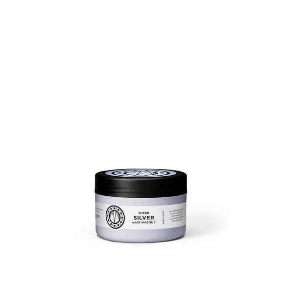 Maria Nila Sheer Silver, Hair Mask 8.5 Fl Oz, Neutralizes Golden Shades, Violet Pigments Gives Cool Tone, 100% Vegan & Sulfate/Paraben free