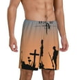 thumbnail image 2 of Kdxio Anzac Day Print Mens Sleep Shorts Bottoms Soft Comfy Pajama Wear Pants with Drawstring Pockets, 2 of 5