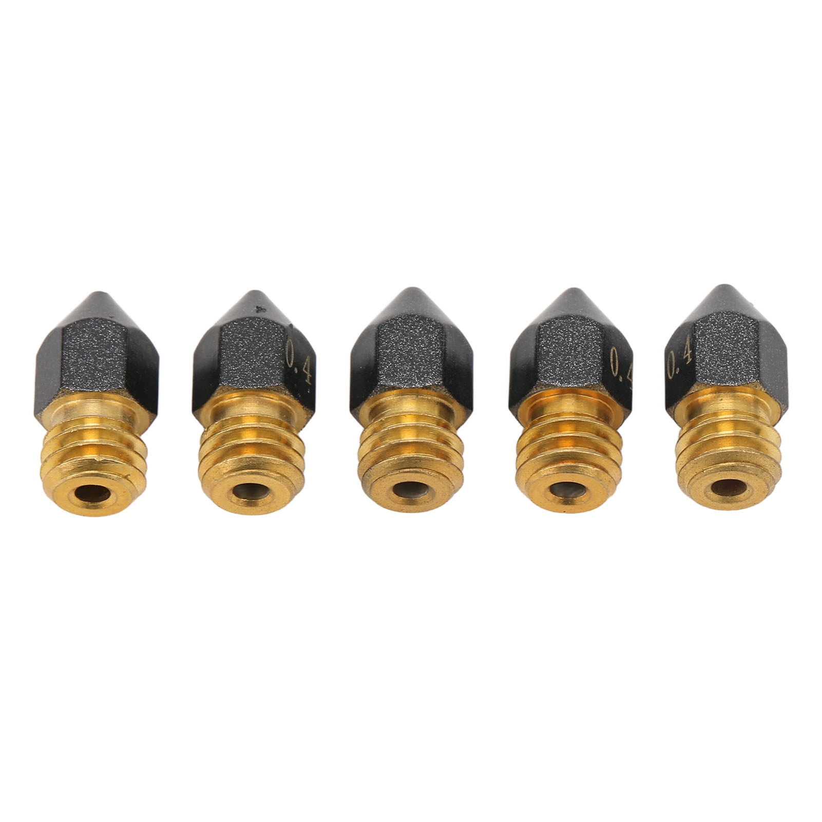 Extruder Nozzle, Thermal Conductivity 3D Printer Hotend Nozzle 5 Pcs