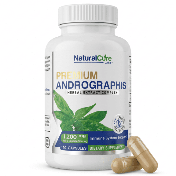 Andrographis 1200mg - Paniculata Immune Support Formula - 120 Vegan Capsules - Natural Cure Labs