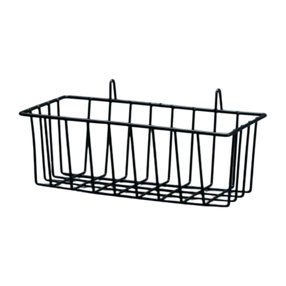 Lilixerw 9.1x3.9x3.1 Inch Wall Mount Storage Basket,No Drilling Wall Mounted Shelf for Bathroom Kitchen,Organize Toiletries Spices Towels,Multi-Purpose Metal Wire Organizer Rack,Black
