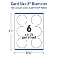 thumbnail image 5 of Avery Printable Round Cards, 3" Diameter, Glossy White, 150ct, 5 of 8