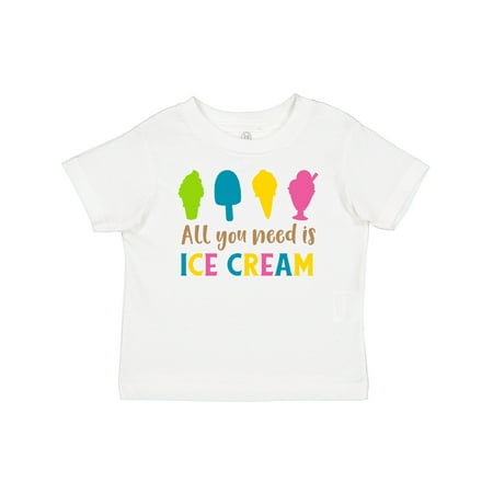 

Inktastic All You Need Is Ice Cream - Blue Pink Yellow Green Boys or Girls Baby T-Shirt