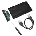 thumbnail image 2 of External Hdd Case External Hard Drive Case USB 2.0 Interface To  480Mbps Transfer Aluminum Alloy Material 2.5in External HDD CaseBlack, 2 of 8