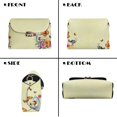 thumbnail image 2 of SCRAWLGOD Butterfly Floral Print Yellow Leather Crossbody Bags Womens Minimalist Shoulder Purse Crossbody for Women with Chain Strap Antitheft Handbags Travel, 2 of 7