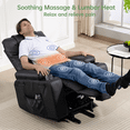 thumbnail image 6 of Power Lift Recliner Chair for Elderly with Heat & Massage, 160° Electric Adjustable PU Leather Recliner Sofa with Remote Control, Stand Assist, Cup Holder & Side Pockets for Living Room (Black), 6 of 13