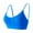 Blue, variant on WTOBBY Seamless Y-Back Sports Bra for Women: Padded Low Impact Support, Sexy Thin Strap Design for Yoga & Fitness, Flattering Lift and Comfortable Wirefree Coverage,Blue XL