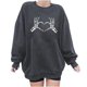 thumbnail image 1 of Blusa informal de moda con cuello redondo y manga larga para mujer con estampado de Halloween Pompotops FGAJ9331, 1 of 4