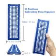 thumbnail image 3 of serony Embroidery Floss Organizer Cross Stitch Organizer 50 Positions Row Line Tools Cross Thread Organiser Sorting Card Blue, 3 of 9