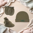 thumbnail image 2 of SUXIAN Soft Baby Hat with Scratch Mittens and Booties Delicate Skin Gentle Stretch Fit Winter Hats for Kids, 2 of 4