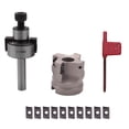 thumbnail image 3 of C12 FMB22+ 400R Right Angle Shoulder Face Mill Cutter 50mm + 10Pcs APMT1604 Carbide Inserts with Wrench for Milling Tool, 3 of 7