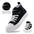 thumbnail image 2 of Kids Fashion Canvas Sneakers High Top Hook-And-Loop Adjustable Shoes, Breathable Casual Tennis Sneakers Outdoor Shoes for Toddler Little Big Boys Girls, 2 of 7