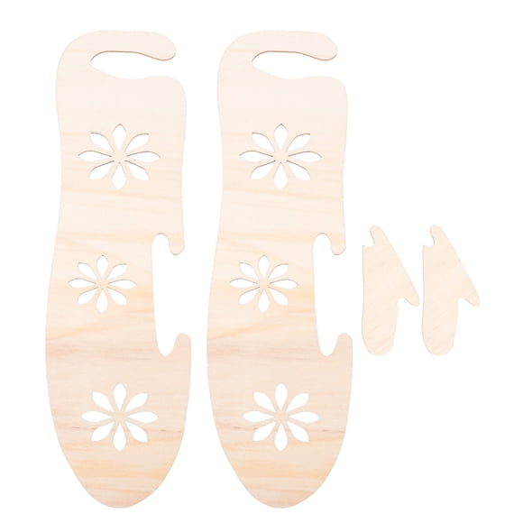 1 Pair DIY Wooden Knitted Gloves Display Model Hand Woven Gloves Models