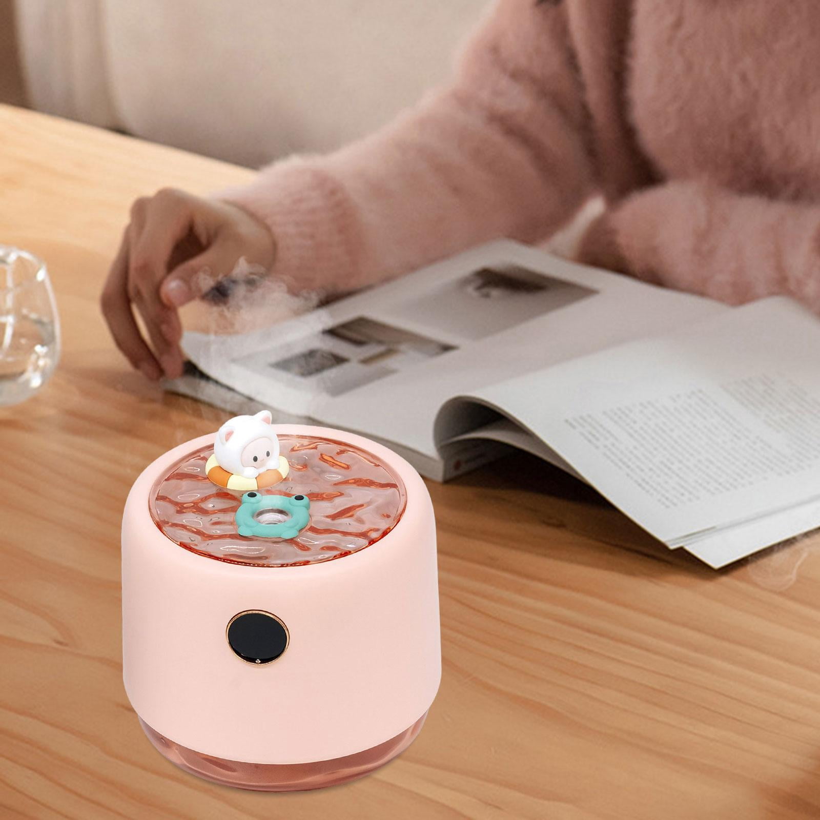 Fancyes Air Humidifier Essential Oil Bedroom Housewarming Gift Auto Off Switch 3 Modes LED Lights SPA Nursery Aroma Pink
