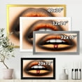 thumbnail image 4 of Designart 'Woman Lips With Black & Orange Lipstick' Modern Framed Art Print, 4 of 4
