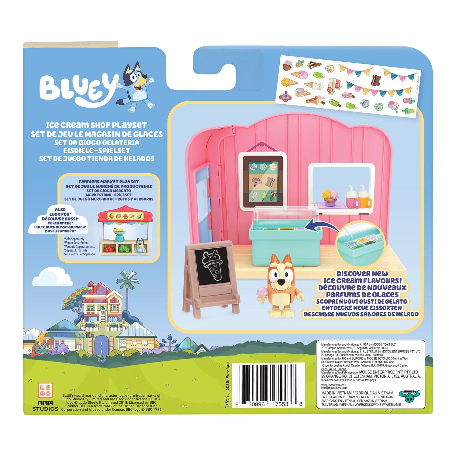 Bluey Ice Cream Shop Playset, Create Your Own Adventures